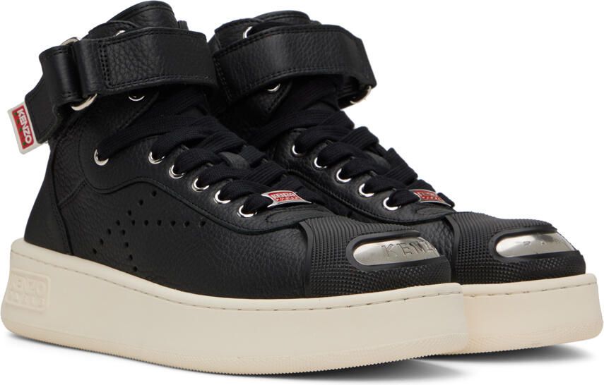 Kenzo Black Paris Hoops Sneakers - Picture 2