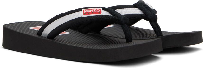 Kenzo Black Setta Flip Flops - Picture 2
