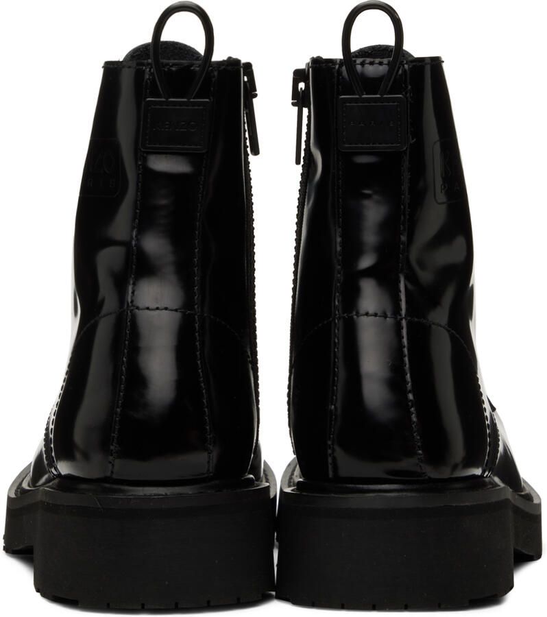 Kenzo Black Smile Lace-Up Boots - Picture 7