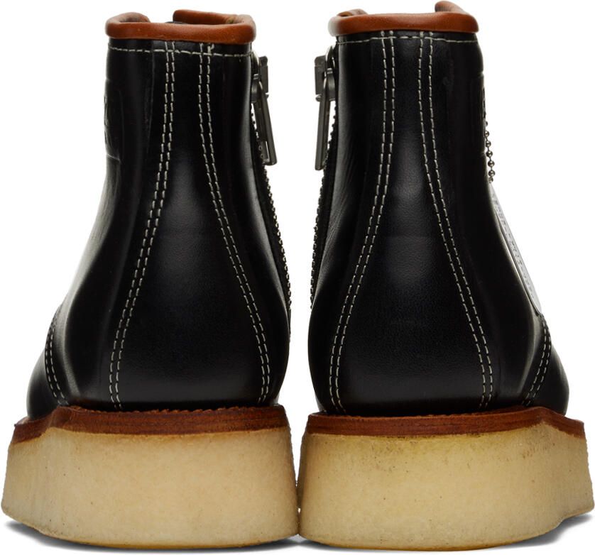 Kenzo Black Yama Lace-Up Boots