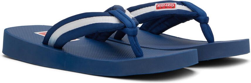Kenzo Blue Setta Flip Flops - Picture 2
