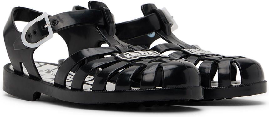 Kenzo Kids Black Jelly Sandals - Picture 3