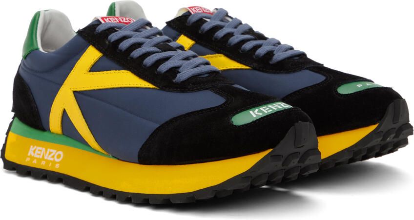 Kenzo Navy Paris Smile Sneakers - Picture 2