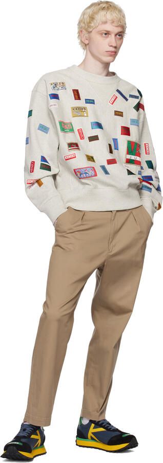 Kenzo Navy Paris Smile Sneakers - Picture 4