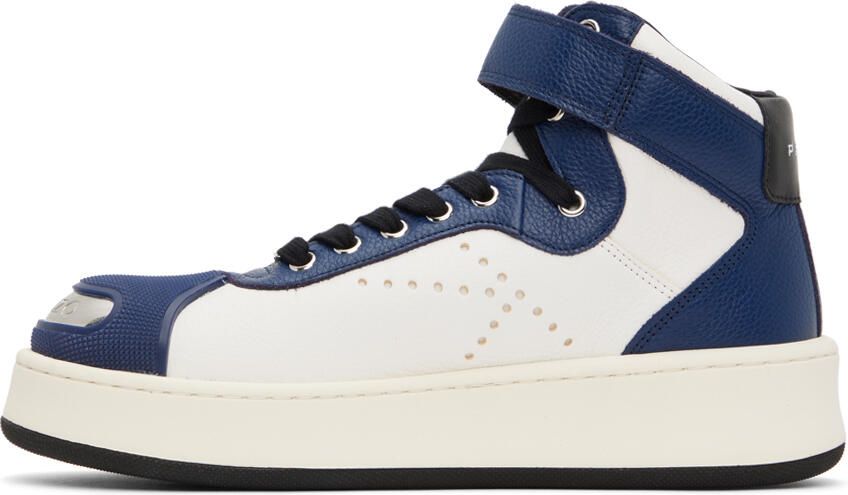 Kenzo White & Navy Paris Hoops Sneakers - Picture 3