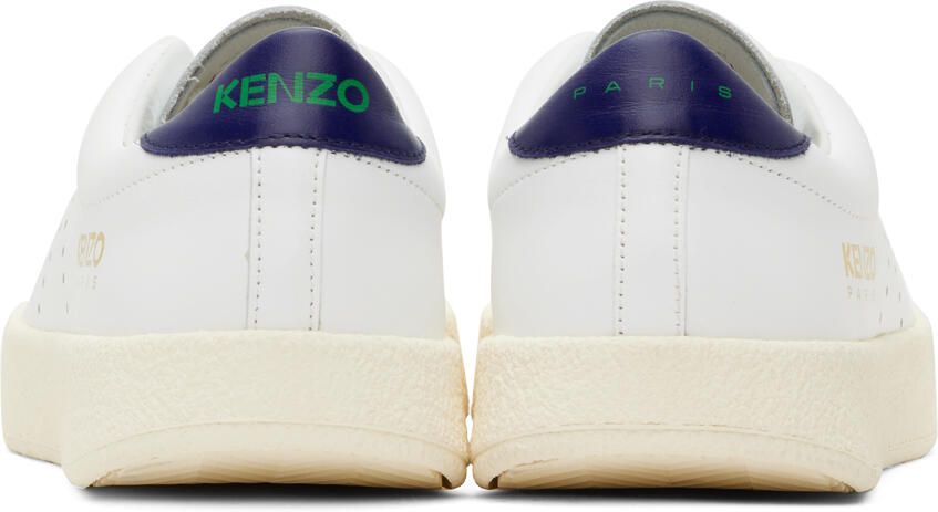 Kenzo White & Navy Swing Sneakers