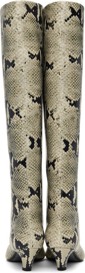 KHAITE Beige Davis Tall Boots - Picture 5