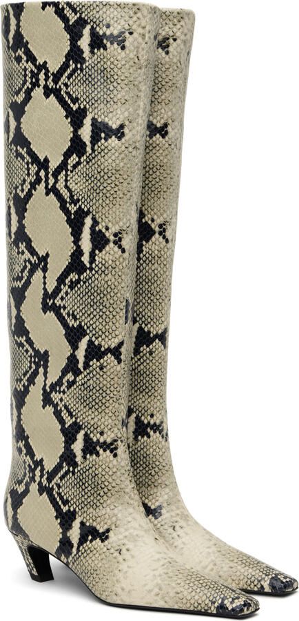 KHAITE Beige Davis Tall Boots - Picture 3