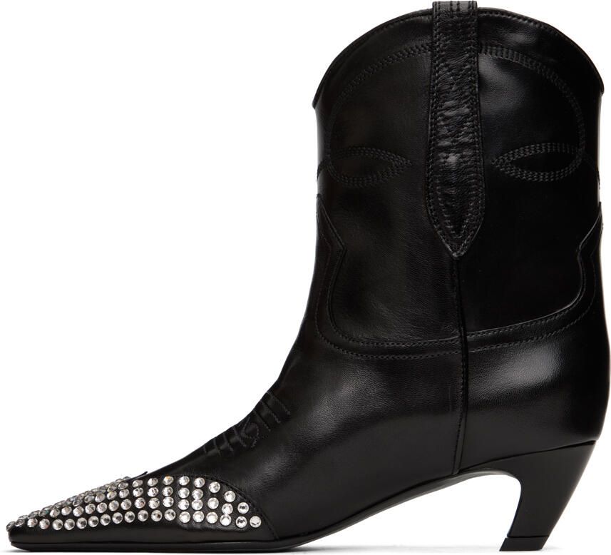 KHAITE Black Dallas Ankle Boots - Picture 2