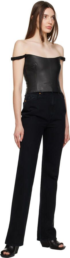 KHAITE Black Stagg Heeled Sandals - Picture 4