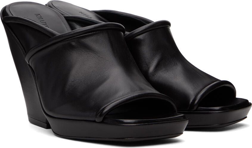 KHAITE Black Stagg Heeled Sandals - Picture 2
