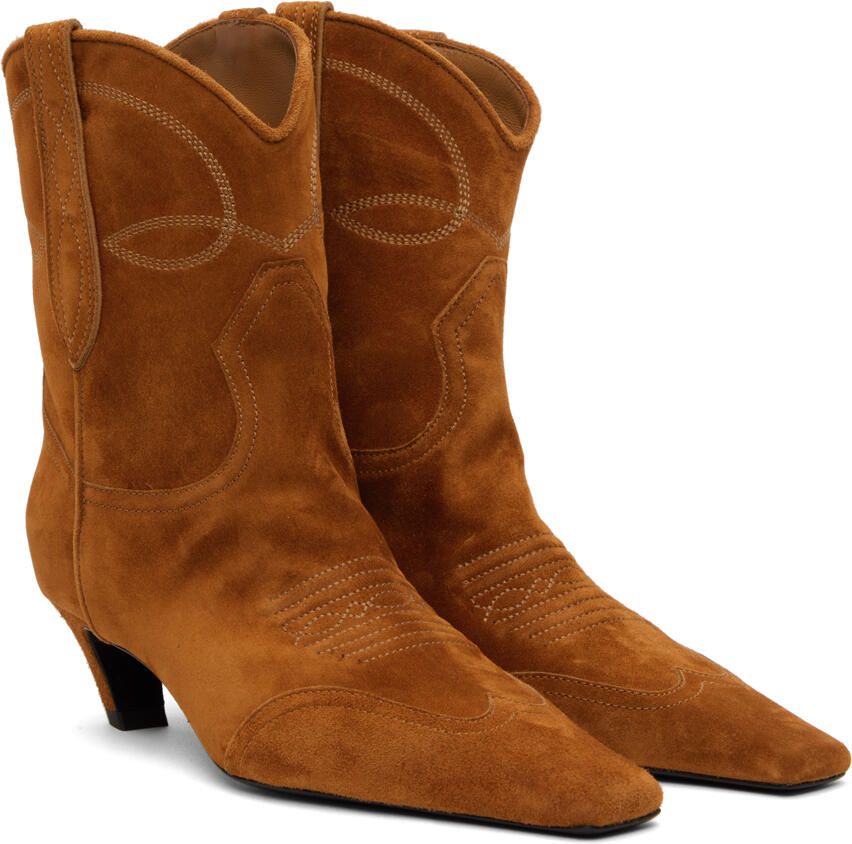 KHAITE Tan Dallas Boots