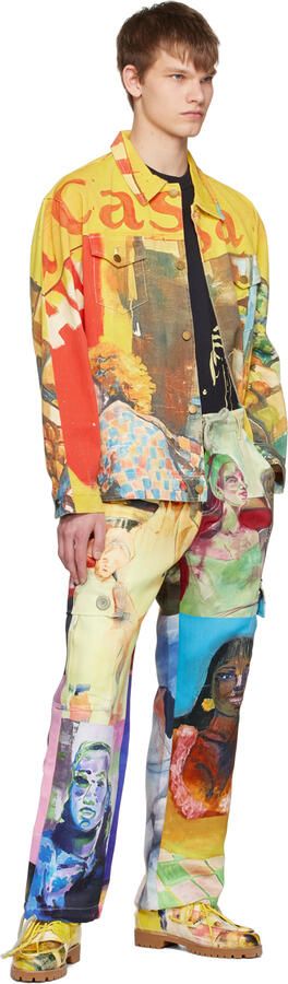 KidSuper Yellow Painted Lug Loafers - Picture 4