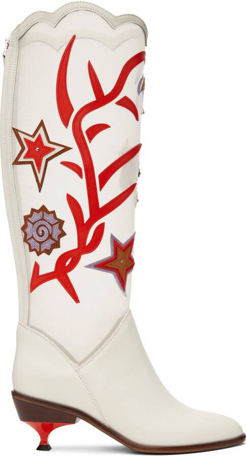 Kiko Kostadinov White Mirka Boots