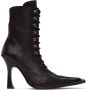 KNWLS Black Serpent Lace-Up Boots - Thumbnail 1