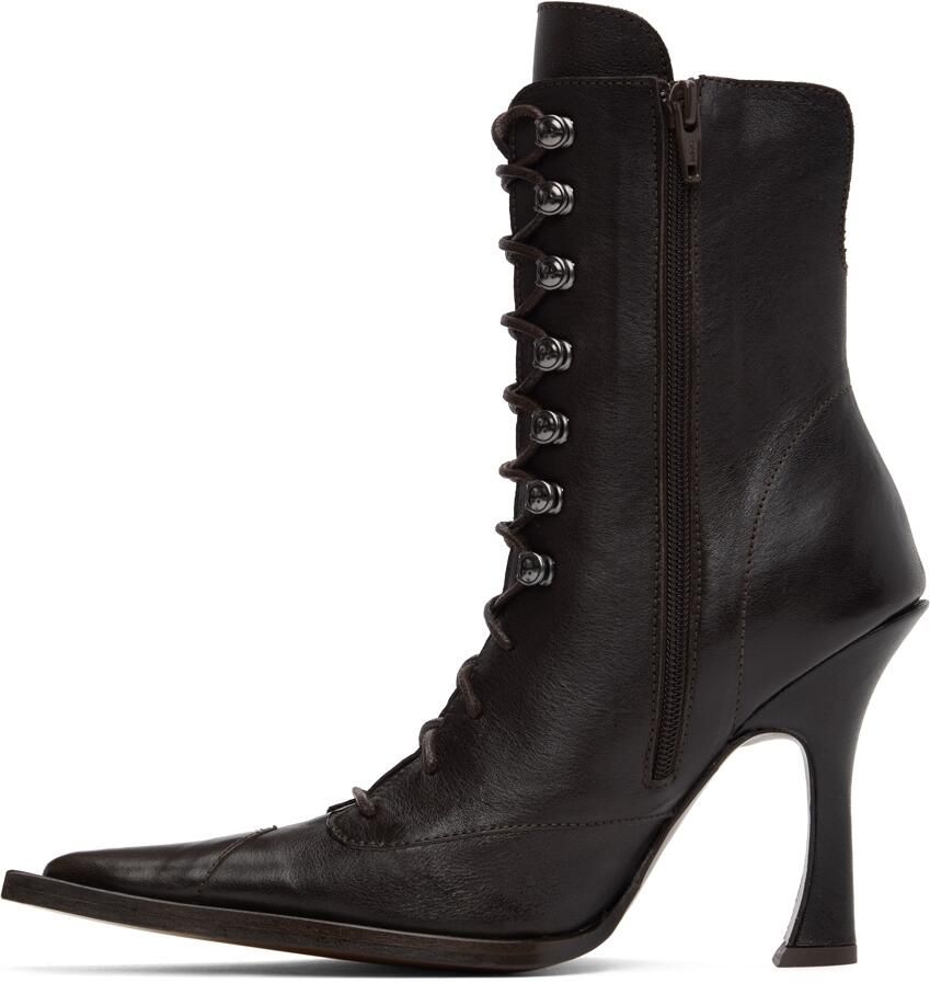 KNWLS Black Serpent Lace-Up Boots