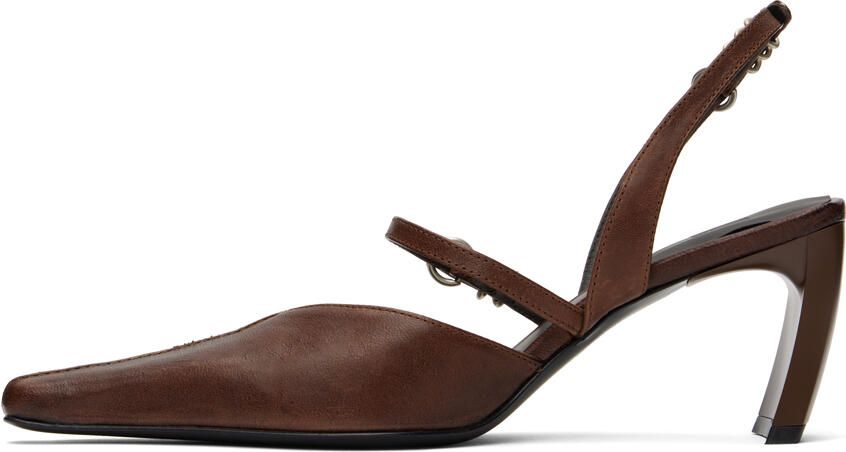 KNWLS Brown Serpent Mule Heels - Picture 2