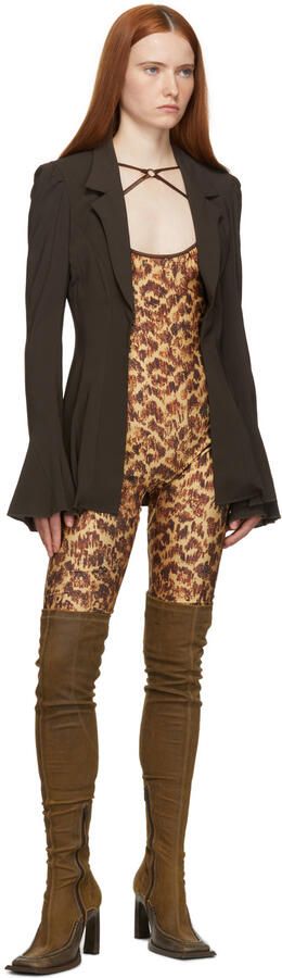 KNWLS SSENSE Exclusive Khaki Fawn Boots