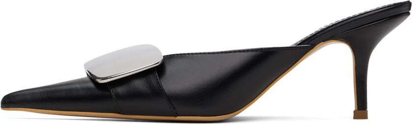 Lado Bokuchava Black Buckle Heels - Picture 4