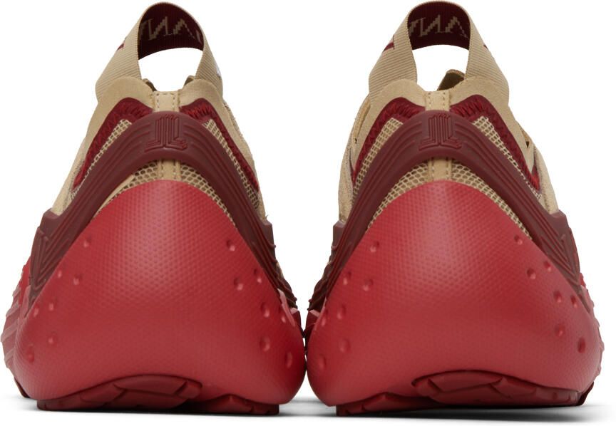 Lanvin Beige & Red Flash-X Sneakers - Picture 5