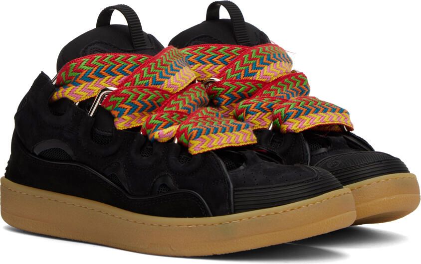 Lanvin Black Curb Sneakers - Picture 4