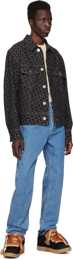 Lanvin Black Curb Sneakers - Picture 14