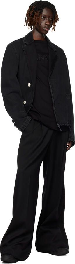 Lanvin Black Curb Sneakers - Picture 4