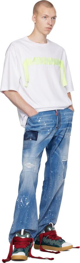 Lanvin Blue Curb Sneakers - Picture 4