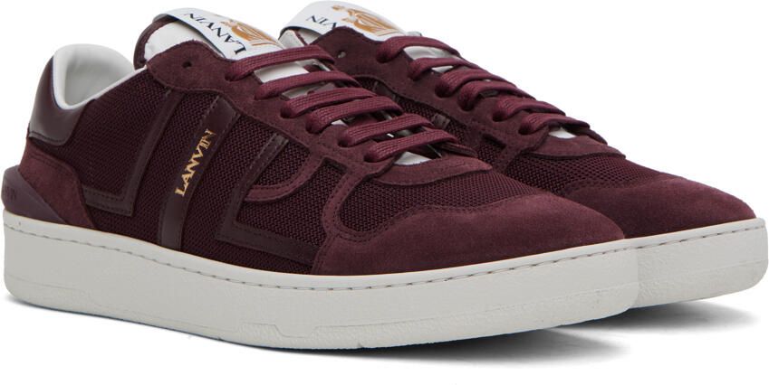 Lanvin Burgundy Clay Sneakers - Picture 2