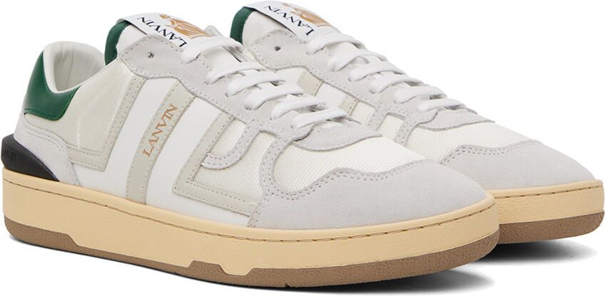 Lanvin Gray & Green Clay Sneakers - Picture 2