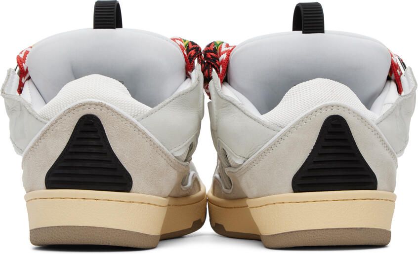 Lanvin White Curb Sneakers - Picture 3