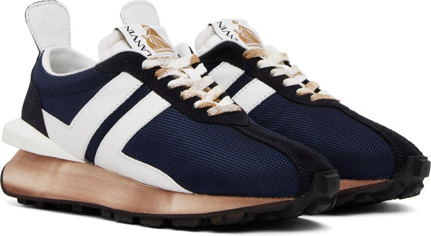 Lanvin Navy BUMPR Sneakers - Picture 2