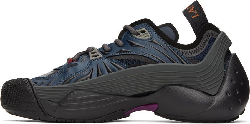 Lanvin Navy Flash-X Sneakers - Picture 3