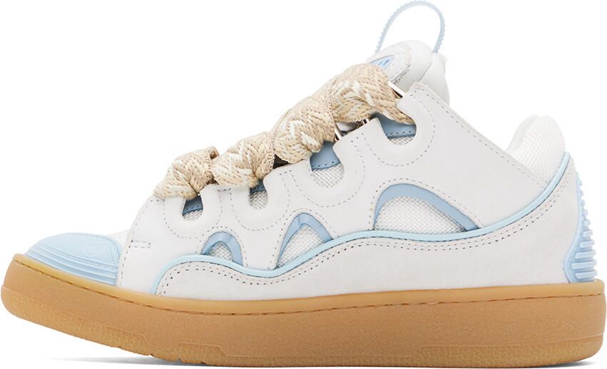 Lanvin SSENSE Exclusive Blue & Gray Curb Sneakers - Picture 2