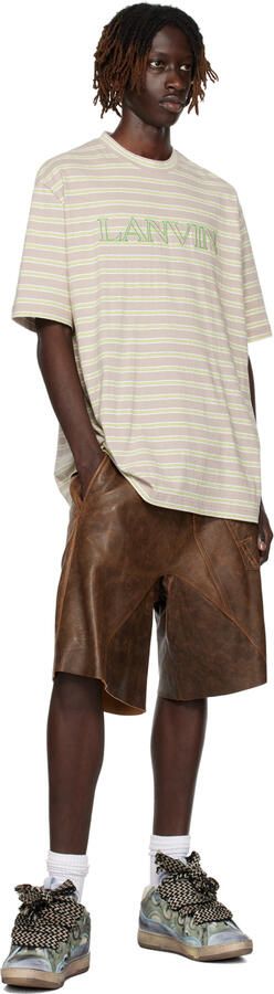 Lanvin SSENSE Exclusive Blue Curb Sneakers - Picture 4