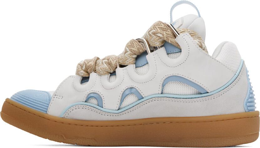 Lanvin SSENSE Exclusive Blue Curb Sneakers - Picture 3