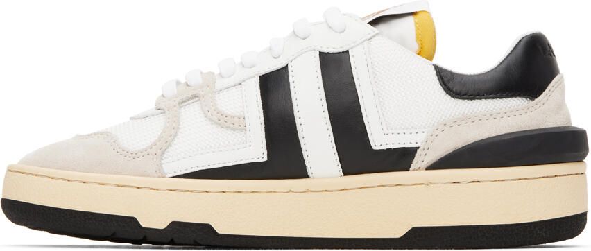 Lanvin White & Black Clay Sneakers - Picture 5