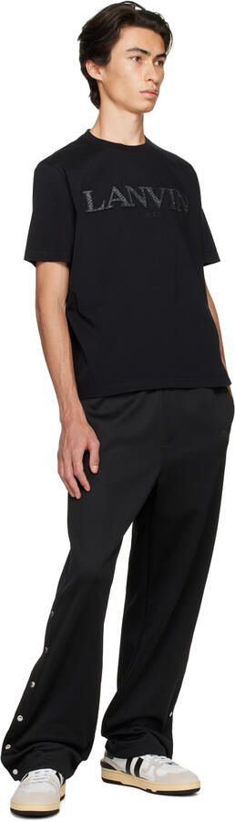 Lanvin White & Black Clay Sneakers - Picture 7