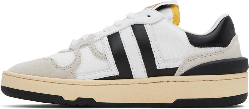 Lanvin White & Black Clay Sneakers - Picture 4