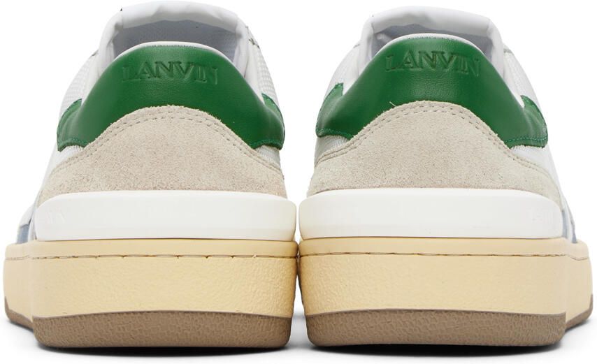 Lanvin White & Blue Clay Sneakers