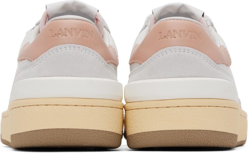 Lanvin White & Pink Clay Sneakers
