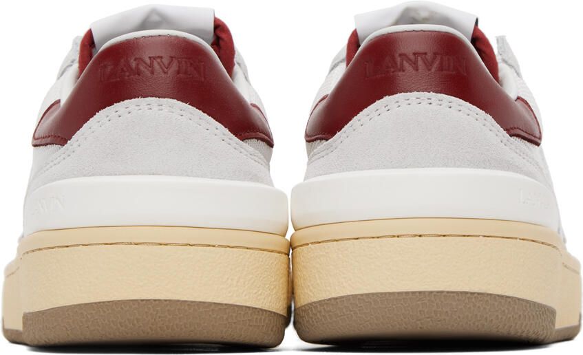 Lanvin White & Red Clay Sneakers