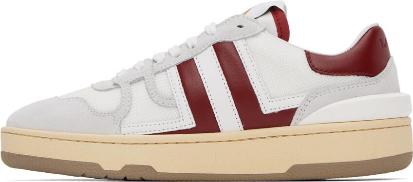 Lanvin White & Red Clay Sneakers - Picture 3