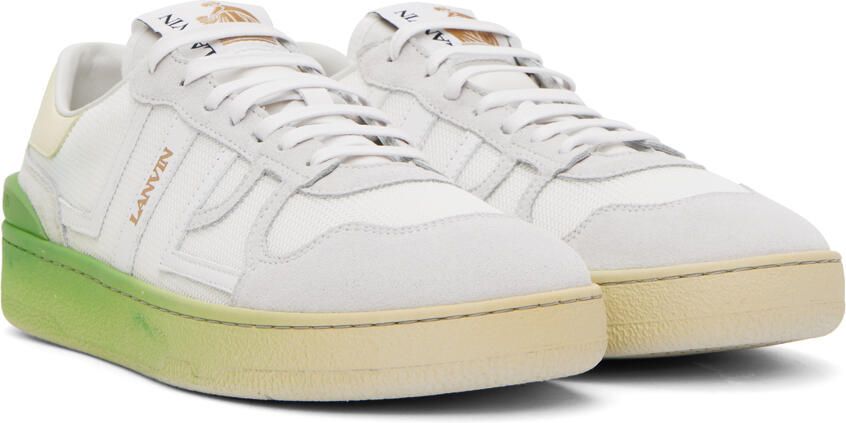 Lanvin White & Yellow Clay Sneakers - Picture 2