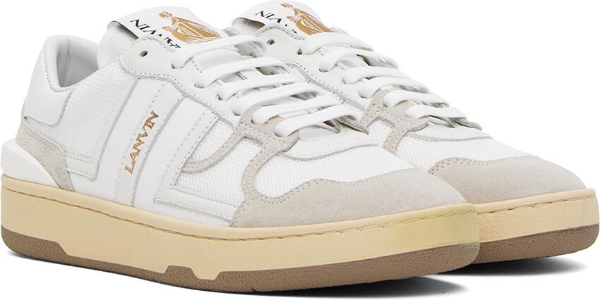 Lanvin Gray & White Clay Sneakers