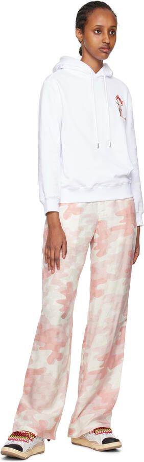 Lanvin White Curb Sneakers - Picture 8