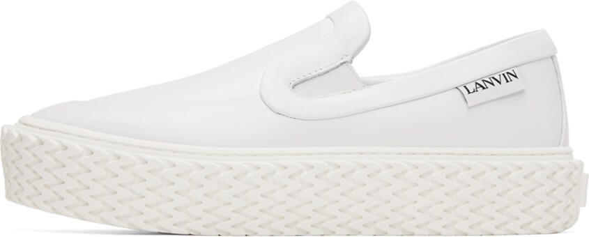 Lanvin White Curbies Slip-On Sneakers - Picture 3