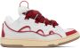 Lanvin SSENSE Exclusive White & Red Curb Sneakers - Thumbnail 1