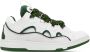 Lanvin White & Green Curb Sneakers - Thumbnail 1