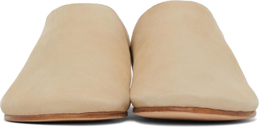 Lauren Manoogian Beige Raw Vault Mules - Picture 3